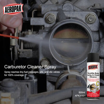 Aeropak 500ml Aerosol Spray Throttle Body & Carburetor Cleaner & Throttle Choke Wash Liquid for Cars Trucks Motorcycles