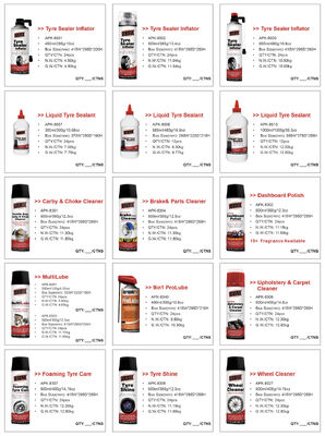 Aeropak Antifreeze Coolant Car Spray Tire Sealer Brake Carburetor Wax Air Conditioner Foam Cleaner Biodegradable Aerosol