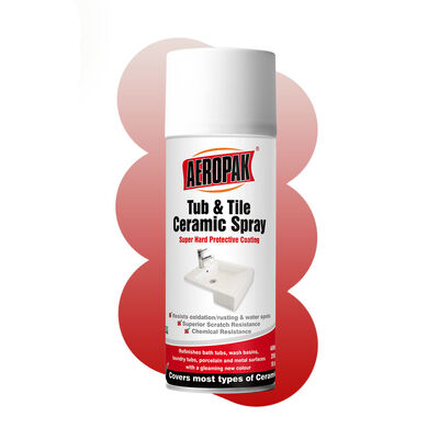 Aeropak 400ml حوض أبيض مقاوم للماء ورذاذ طلاء السيراميك لإعادة طلاء البلاط